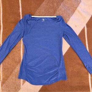 Sports long-sleeve shirt with cowl neckline